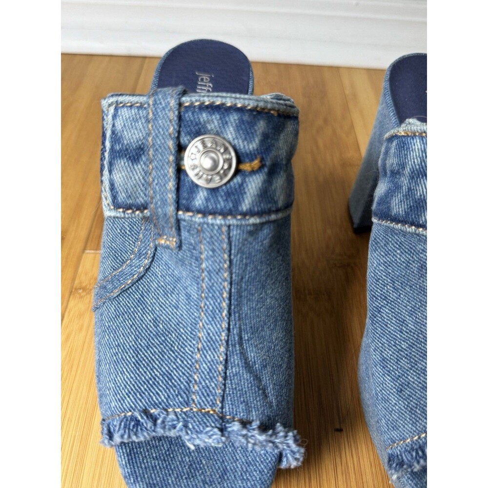 Jeffrey Campbell Women’s size 6.5 Jeanitic sandals denim platform mule - Picture 7 of 10